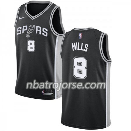 Män San Antonio Spurs Tröja Patty Mills 8 Nike 2017-18 Svart Swingman